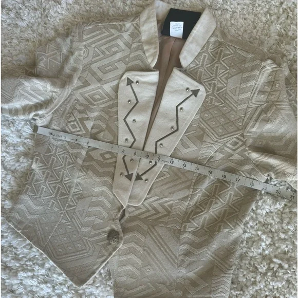 Vintage Country Western Tapestry Jacket Circle T 80s 90s Boho Festival FP vibe - Picture 7 of 10